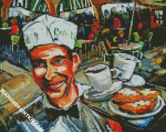 Abstract Waiter diamond painting