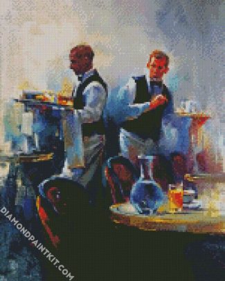 Abstract Waiters diamond painting