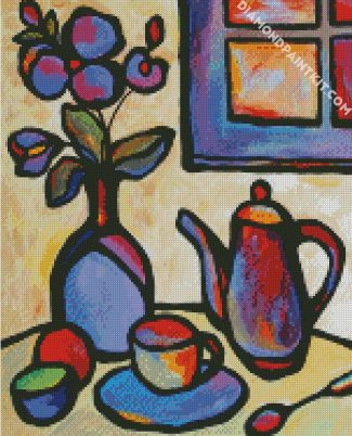 Abstract Teapot diamond painting