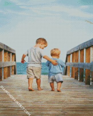 Adorable Brothers diamond painting