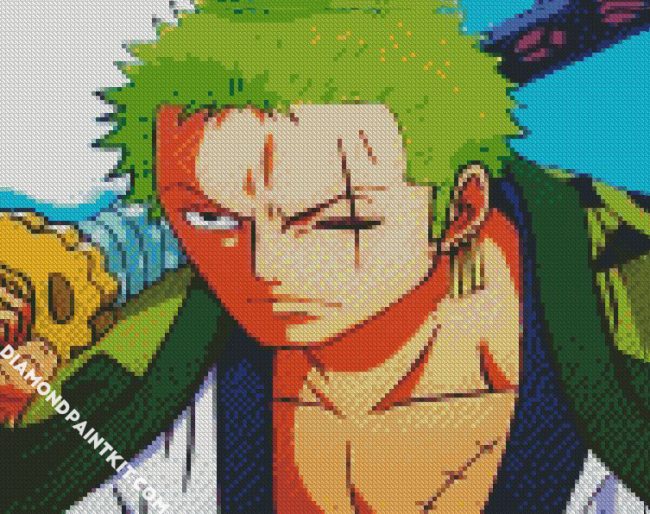 Aesthetic Roronoa Zoro diamond painting