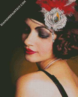 Aesthetic Stylish Deco Lady diamond painting