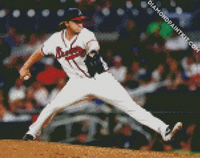 Aesthetic Atlanta Braves Player Jacob Webb diamond painting