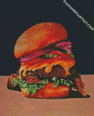 Aesthetic Burger Food diamond painting