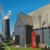 Aesthetic Burwell Museum And Windmill Cambridgeshire diamond painting