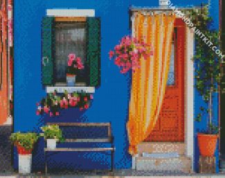 Aesthetic Case Colorate Burano Italy diamond painting