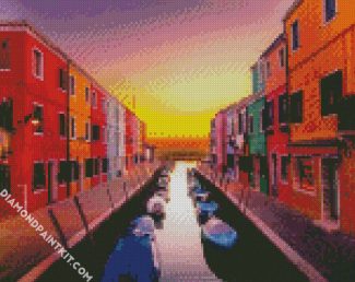 Aesthetic Case Colorate Burano Italy Europe diamond painting