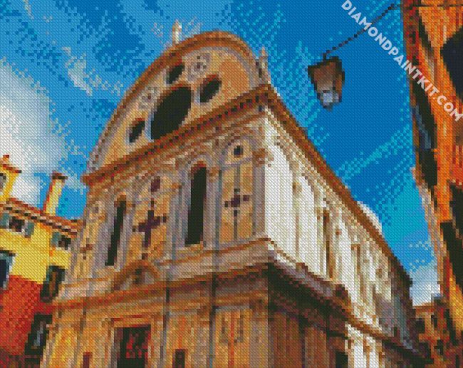 Aesthetic Church Of Santa Maria Dei Miracoli Burano diamond painting