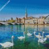 Aesthetic Lake Zurich diamond painting