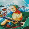 Aesthetic Roronoa Zoro One Piece diamond painting