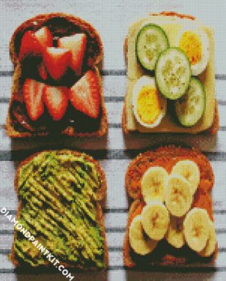 Aesthetic Toast Food diamond painting