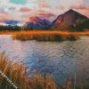 Aesthetic Vermilion Lakes Canada diamond painting