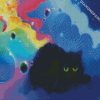 Aesthetic Black Cat diamond painting