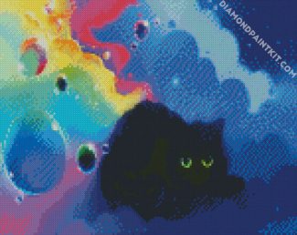 Aesthetic Black Cat diamond painting