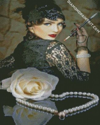 Aesthetic Classy Deco Lady diamond painting