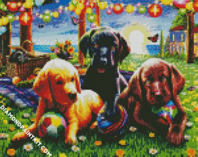 Aesthetic Cute Puppies diamond painting