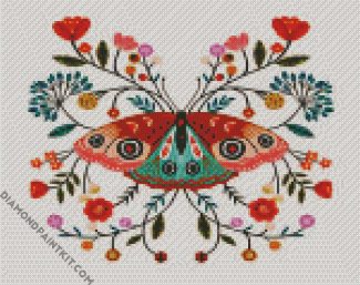 Aesthetic Floral Butterfly diamond painting