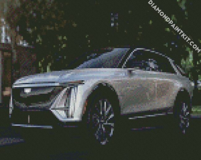 Aesthetic Grey Cadillac Car diamond painting