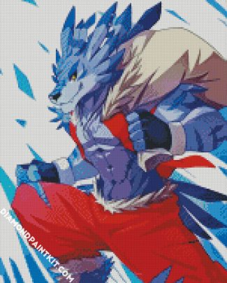 Aesthetic Weregarurumon diamond painting