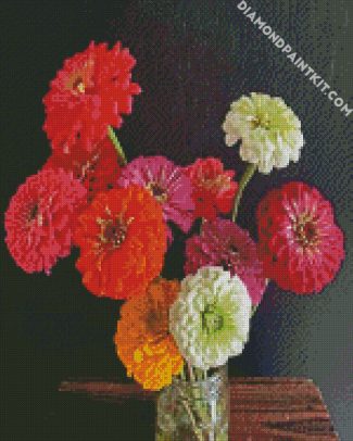 Aesthetic Zinnias diamond painting