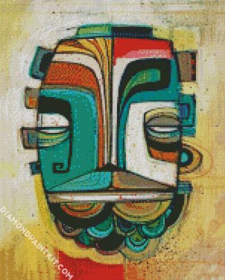 Abstract Tiki diamond painting