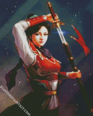 Asian Warrior Woman diamond painting