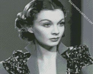 Black And White Vivien Leigh diamond painting