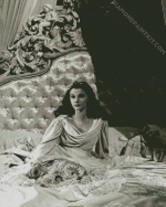 Black And White Vivien Leigh diamond painting