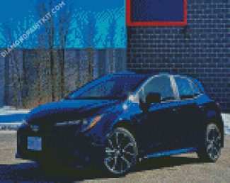 Black Toyota Corolla diamond painting