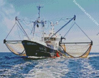 Black Trawler diamond painting