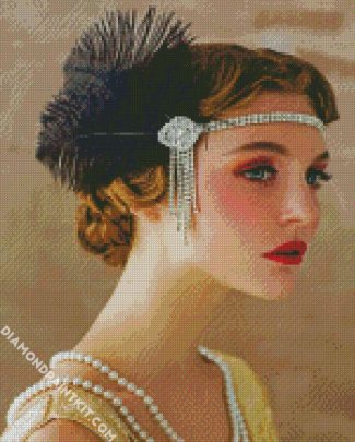 Blond Deco Lady diamond painting