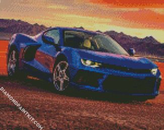 Blue Camaro diamond painting