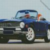 Blue Triumph Car diamond painting