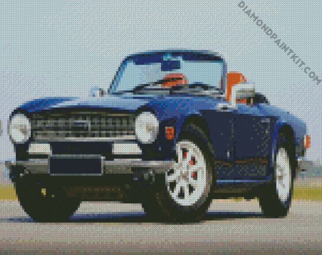 Blue Triumph Car diamond painting