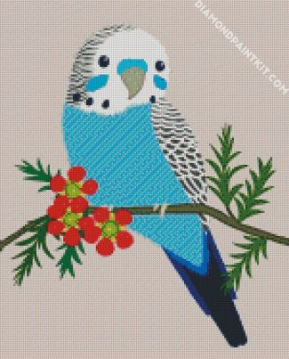 Blue Budgerigar diamond painting