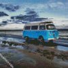 Blue Campervan diamond painting