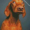 Brown Vizsla Dog diamond painting