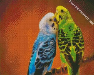 Budgerigars diamond painting