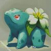 Bulbasaur And White Flower diamond painting