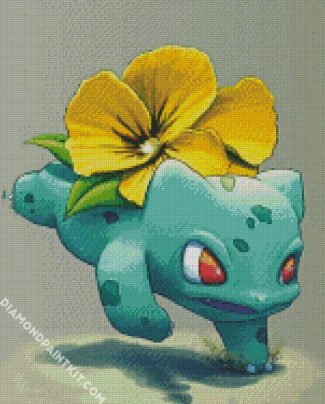 Bulbasaur And Yellow Flower diamond painting