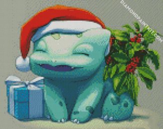 Bulbasaur Enjoying The Christmas diamond painting