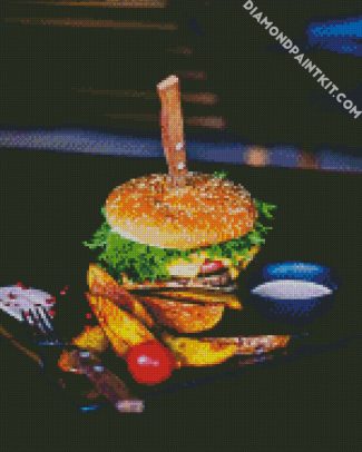 Burger Food diamond painting