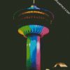 Colorful Calgary Tower Canada diamond painting