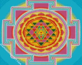 Colorful Yantras Art diamond painting