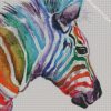 Colorful Zebra diamond painting