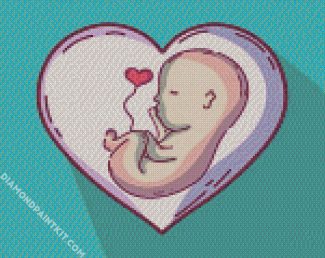 Cute Unborn Illustration diamond painting