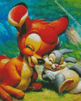 Cute Bambi And Thumper diamond painting