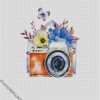 Floral Camera diamond painting