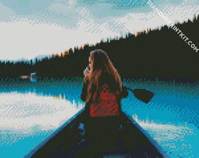 Girl Canoeing diamond painting