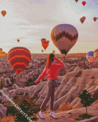 Girl In Cappadocia diamond painting